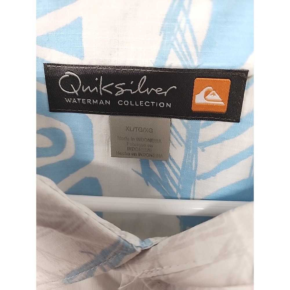 Quicksilver Waterman Collection Shirt Mens Xl Multicolor Fish Pattern Button Up - Picture 3 of 8